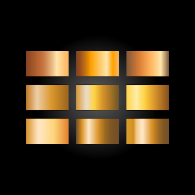 Bảng màu gradient với các yếu tố vector