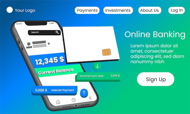 Bank Web Design Ux Ui Interface
