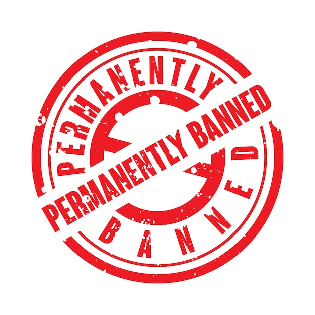 Banned stamp sign style 4
