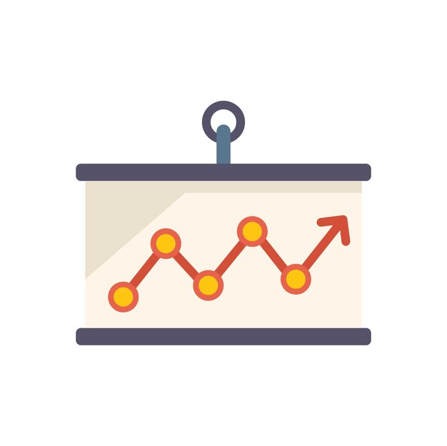banner graph icon flat vector creative solution design idea isolated