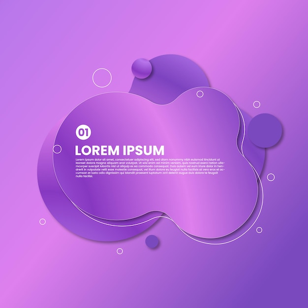 Banner hình dạng gradient trừu tượng