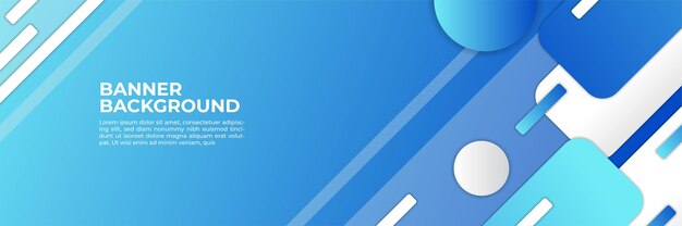 Banner nền công nghệ màu xanh lam đậm gradient trừu tượng hiện đại
