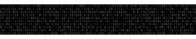 Banner of ones and zeros