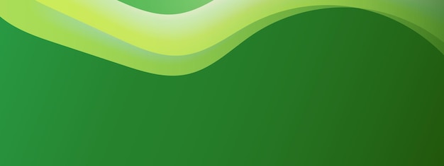 banner wave green gradient background for power point