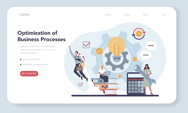 Banner web hoặc trang đích về nhà phân tích tài chính hoặc tư vấn