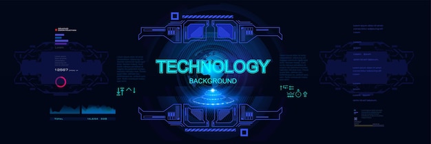Banner with futuristic technology splash screen Concept banner futuristic technology with modern