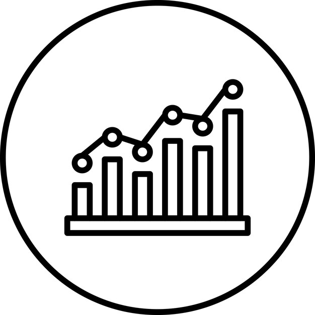 Bar Chart vector icon illustration of Immigration iconset
