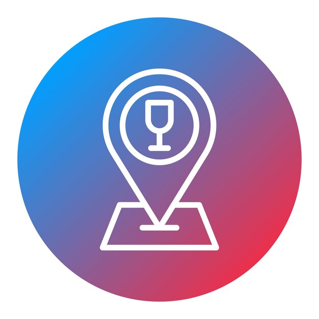 Bar Location icon vector image Can be used for Bar