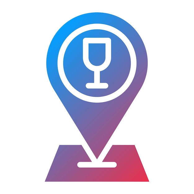 Bar Location icon vector image Can be used for Bar