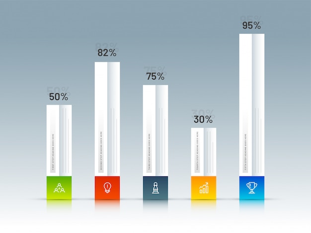 Bar statistical Infographic Elements