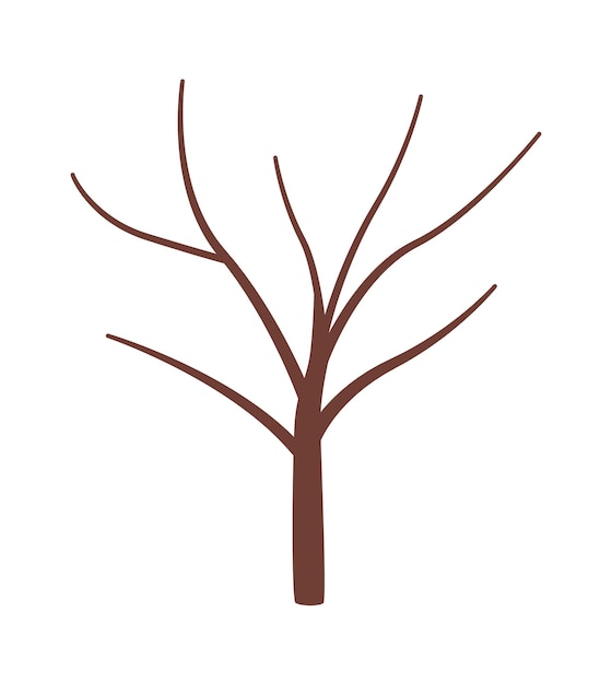 bare tree flat icon spring decorative plant