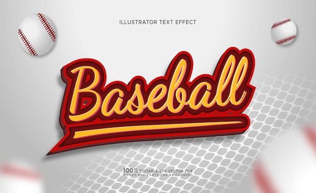 baseball text effect
