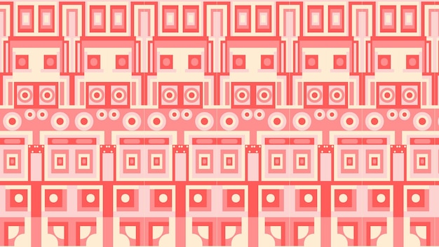 Basic shapes combination with pattern style design