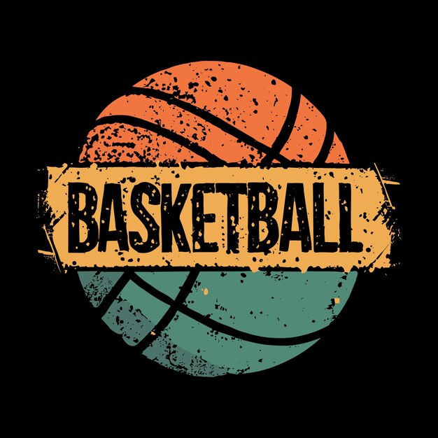 Basketball Funny Kids Basketball Player Retro Vintage Basketball Tshirt Design
