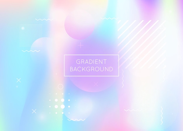 bauhaus background with liquid shapes dynamic holographic fluid