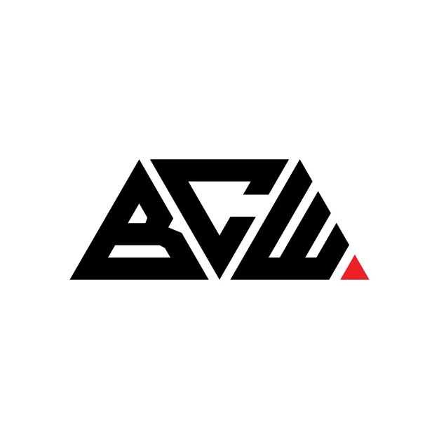 bcw triangle letter logo design with triangle shape bcw triangle logo design monogram bcw triangle vector logo template with red color bcw triangular logo simple elegant and luxurious logo bcw