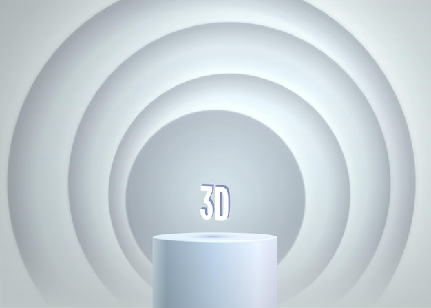 Bệ đỡ bục hình minh họa vector 3D chân thực