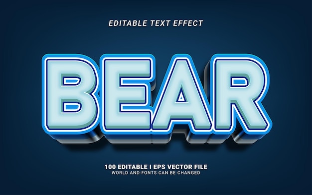 bear editable text effect