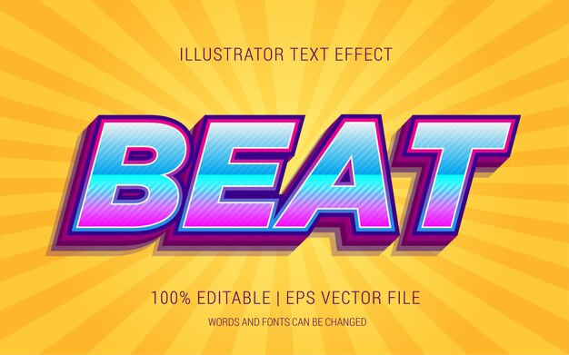 beat text effects style