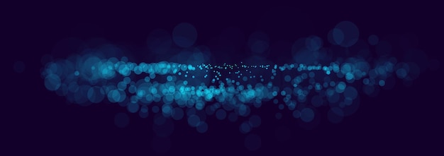 Beautiful bokeh blurred lights vector abstract background with defocused transparent lights effect, macro style with depth of field.