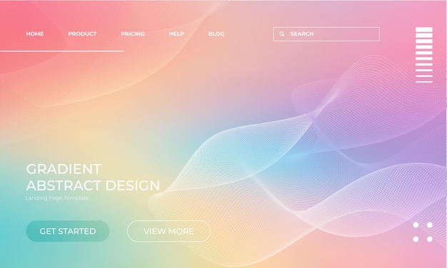 Beautiful Pastel Colors Vector Gradient Background for Website