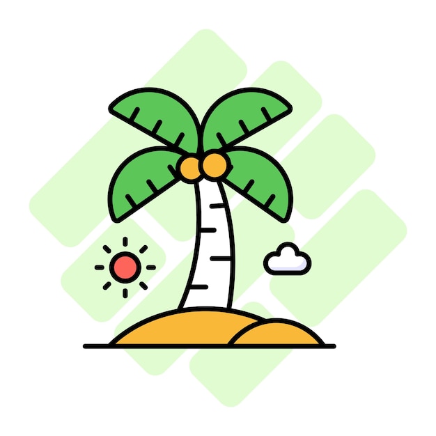 Beautiful vector of palm tree in modern style easy to use in web mobile apps and all presentation