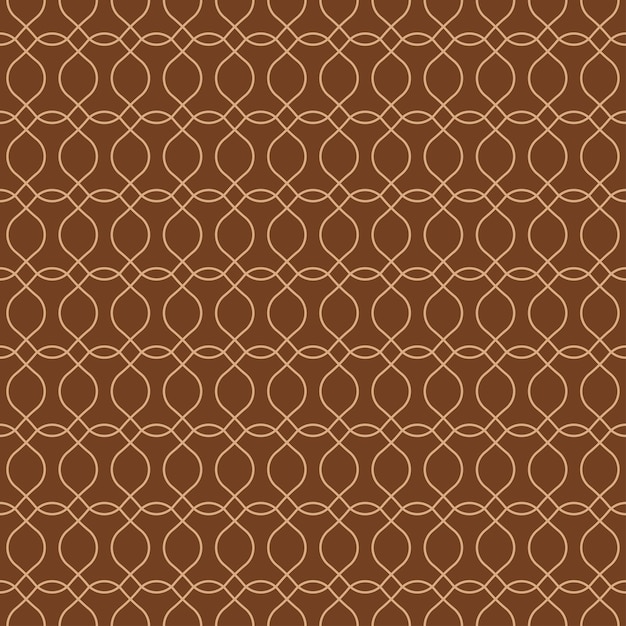 Beige geometric design seamless pattern with brown background.