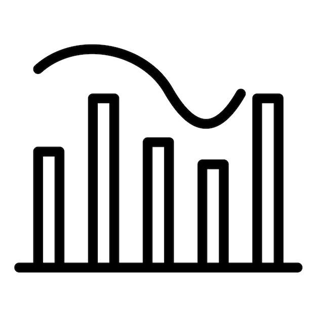 Bell Shaped Graph Vector Illustration