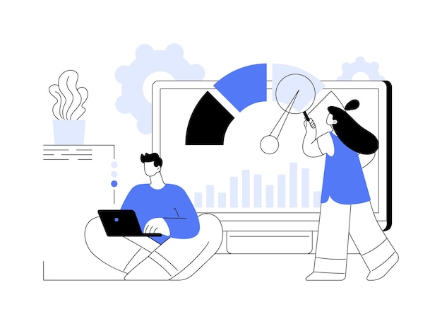 benchmark testing abstract concept vector illustration