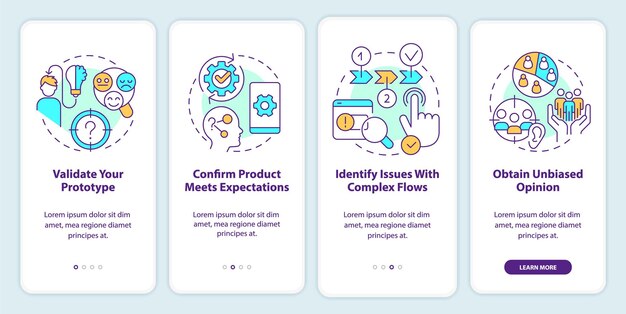 Benefits of usability testing onboarding mobile app screen