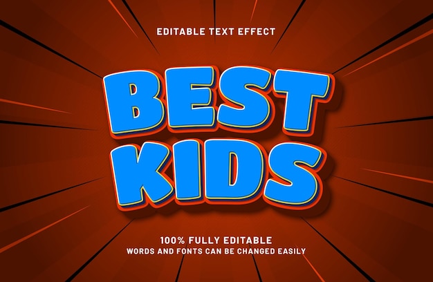 best kids editable text effect in speed and kids text style