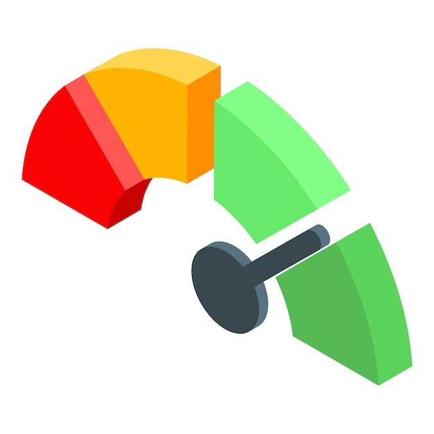 better credit score icon isometric of better credit score vector icon for web design isolated on white background
