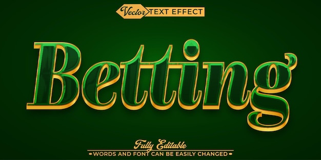 Betting Vector Editable Text Effect Template