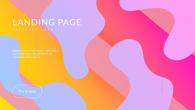 Bìa cầu vồng. Trang đích phẳng. Tạp chí đa màu. F đồ họa