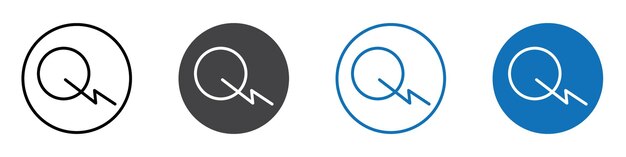 Biểu tượng Hydro Quebec phẳng, có thể chỉnh sửa, bộ dấu biểu tượng