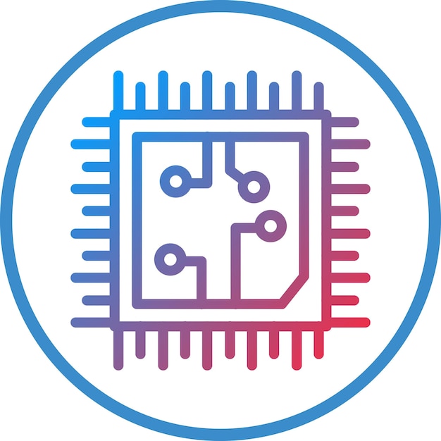 Biểu tượng kiểu Bộ xử lý Thiết kế vector