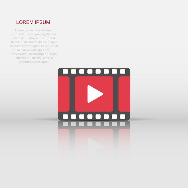 Biểu tượng nút phát vector theo phong cách phẳng Phát hình minh họa dấu hiệu video Biểu tượng khái niệm kinh doanh của bảng điều khiển phương tiện