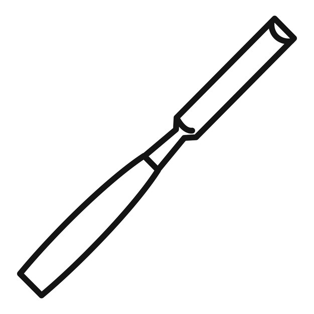 Biểu tượng thợ mộc đục. Biểu tượng vector thợ mộc đục phác thảo để thiết kế web được cô lập trên nền trắng