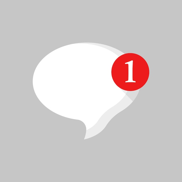 Biểu tượng tin nhắn mới theo phong cách phẳng. Ảnh vector minh họa email hộp thư đến trên nền độc lập. Khái niệm kinh doanh về dấu hiệu thông báo bong bóng