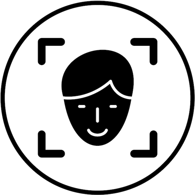 Biểu tượng vector thiết kế kiểu Face ID
