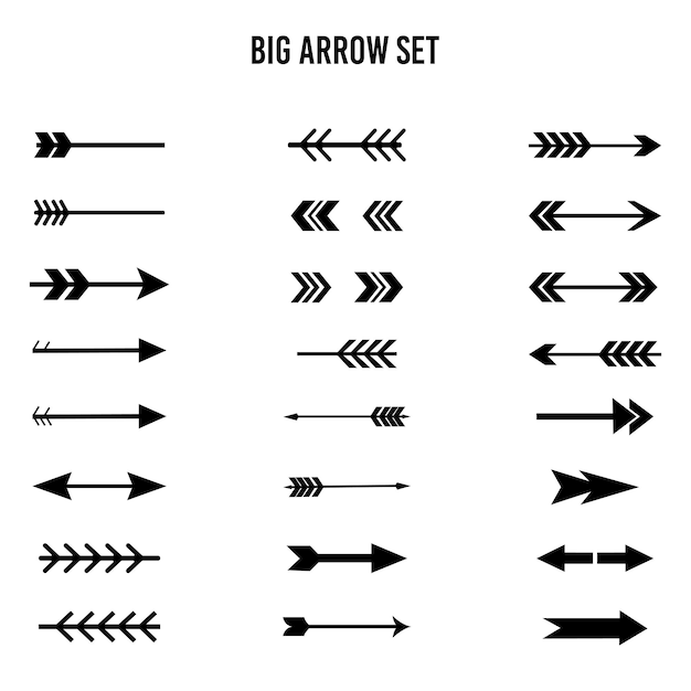 Big Arrow Set Vector Design