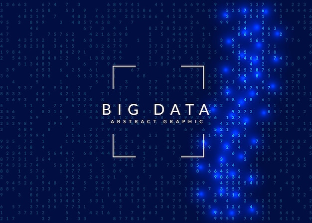 Big data abstract. Digital technology background. Artificial intelligence and deep learning concept. Tech visual for wireless template. Cyber big data abstract backdrop.