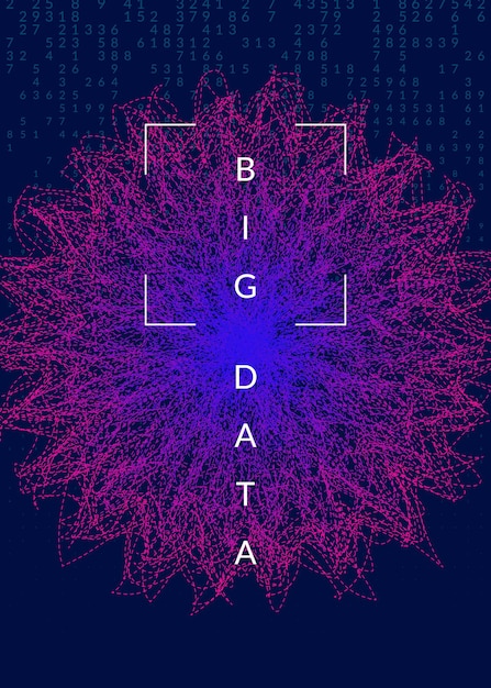 Big data background. Digital technology abstract concept. Artificial intelligence and deep learning. Tech visual for energy template. Colorful big data background.