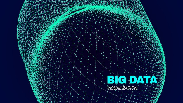 Big data cloud futuristic visualization