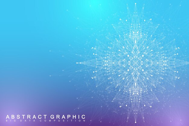 big data complex graphic abstract background communication perspective backdrop visualization analytical network vector illustration