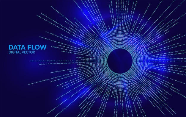 Big data flow background with colorful visualization and curved lines Represents data processing analytics and network systems