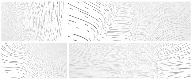 Big data flow technology and science vector backgrounds set tech abstraction with lines electronics and digital style in 3D dimensional perspective abstract illustration