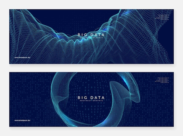 Big data learning. Digital technology abstract background. Artificial intelligence concept. Tech visual for interface template. Cyber big data learning backdrop.