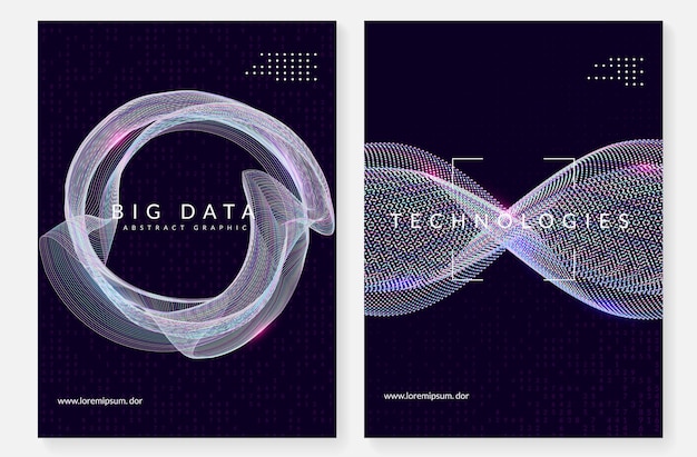 Big data learning. Digital technology abstract background. Artificial intelligence concept. Tech visual for server template. Modern big data learning backdrop.