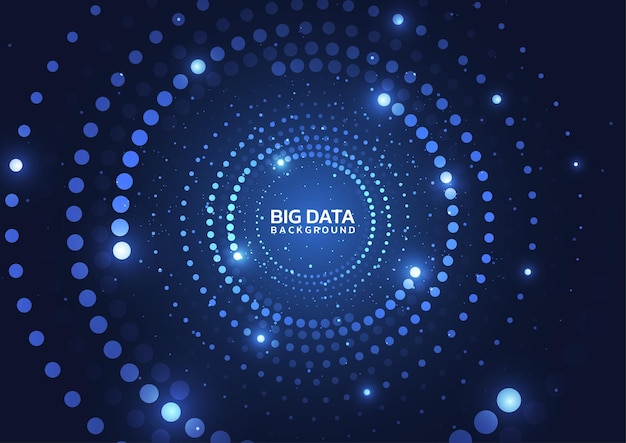 Big data visualization Abstract technology innovation communication concept digital blue design